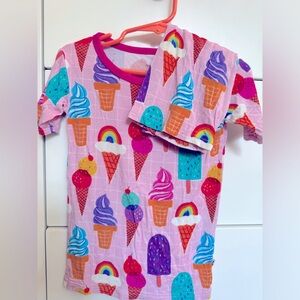Little sleepies pink ice cream shorts set 4T